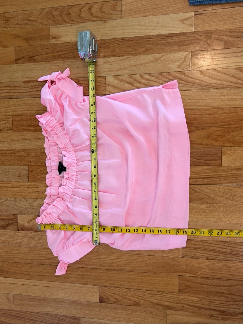 J. Crew Light Pink Ruffle Off-Shoulder Top